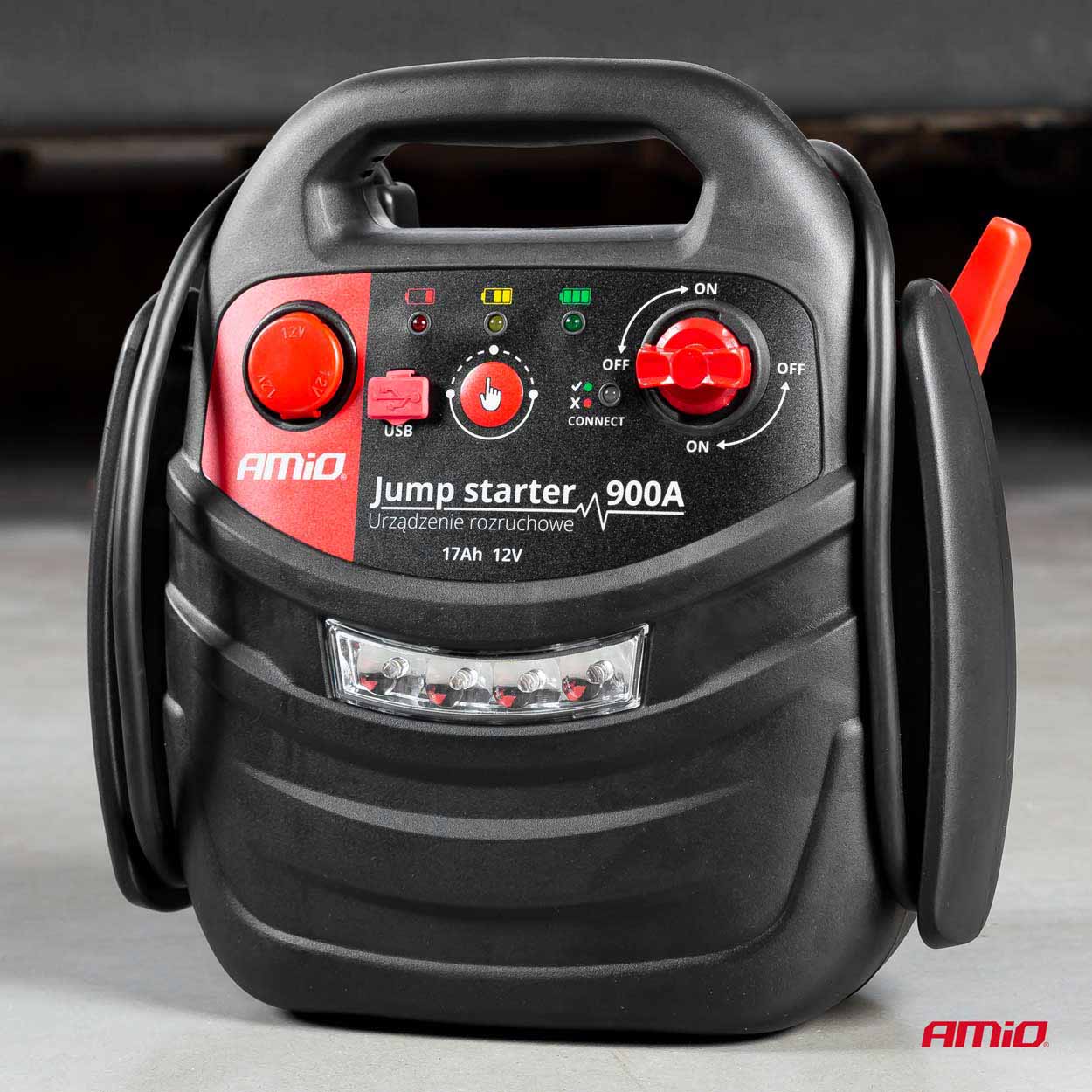 Urządzenie rozruchowe jump starter booster 4w1 12 V AMIO-02523 — ujęcie 11