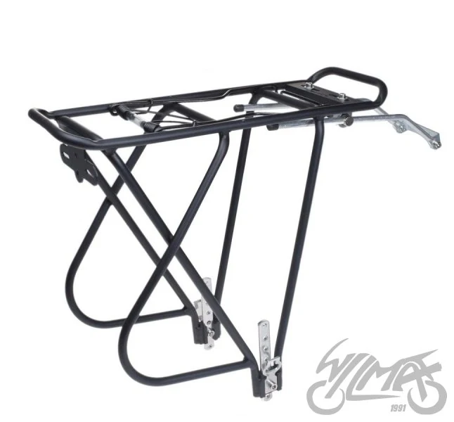 Bagażnik tył aluminiowy do sakw rowerowy czarny — ujęcie 2