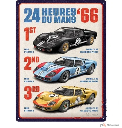 Plakat 30X40 24H le mans 1966 Ford GT40 23385