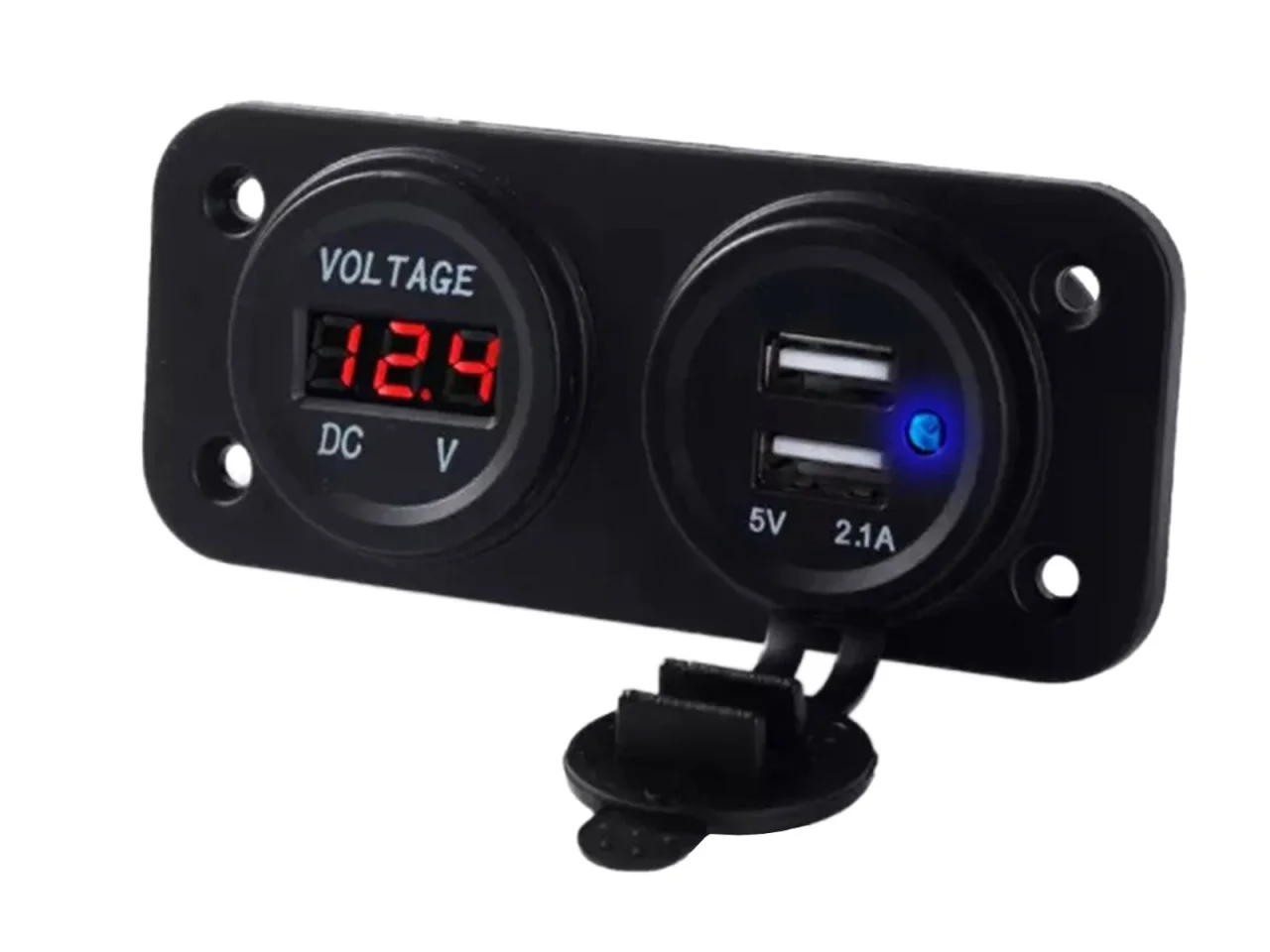 Ładowarka samochodowa / panel 2xUSB 3100 mA + voltomierz — ujęcie 5