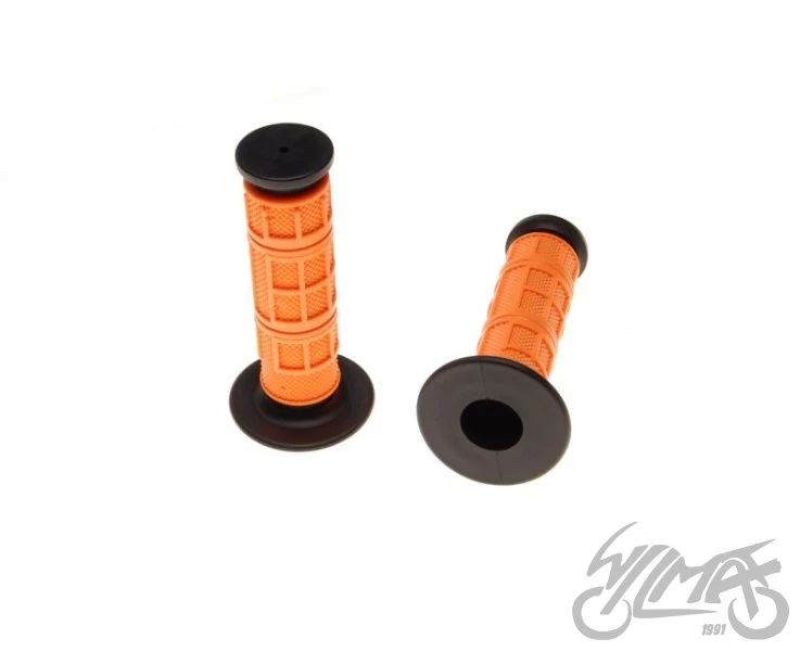 Chwyty kierownicy 20/24 mm — czarno-pomarańczowe, para — ujęcie 1