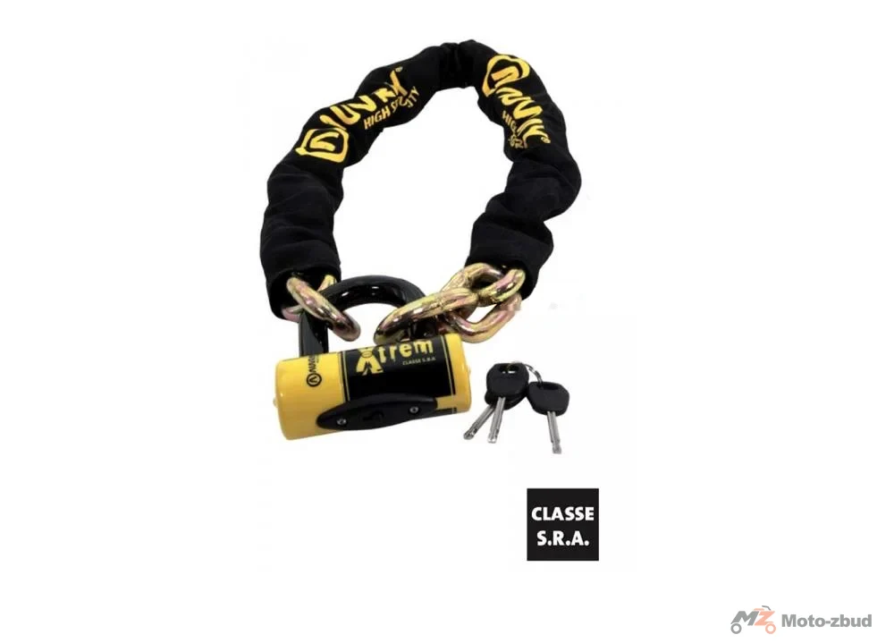 Zestaw łańcuch lasso z kłódką 120 cm/12 mm