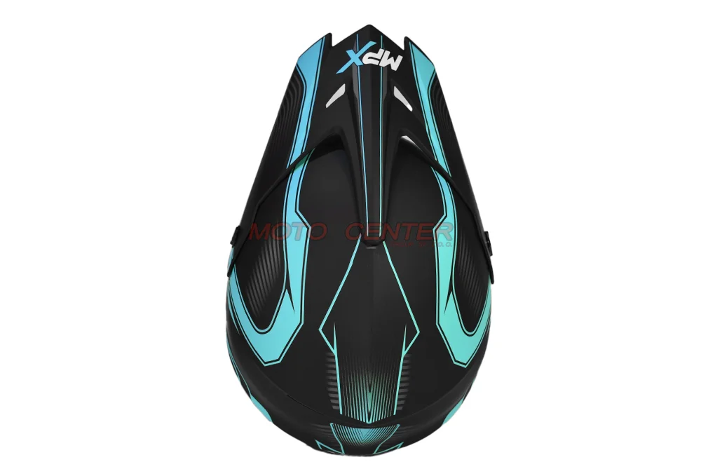 Kask crossowy MPX WL-905 czarny mat/niebieski L — ujęcie 5