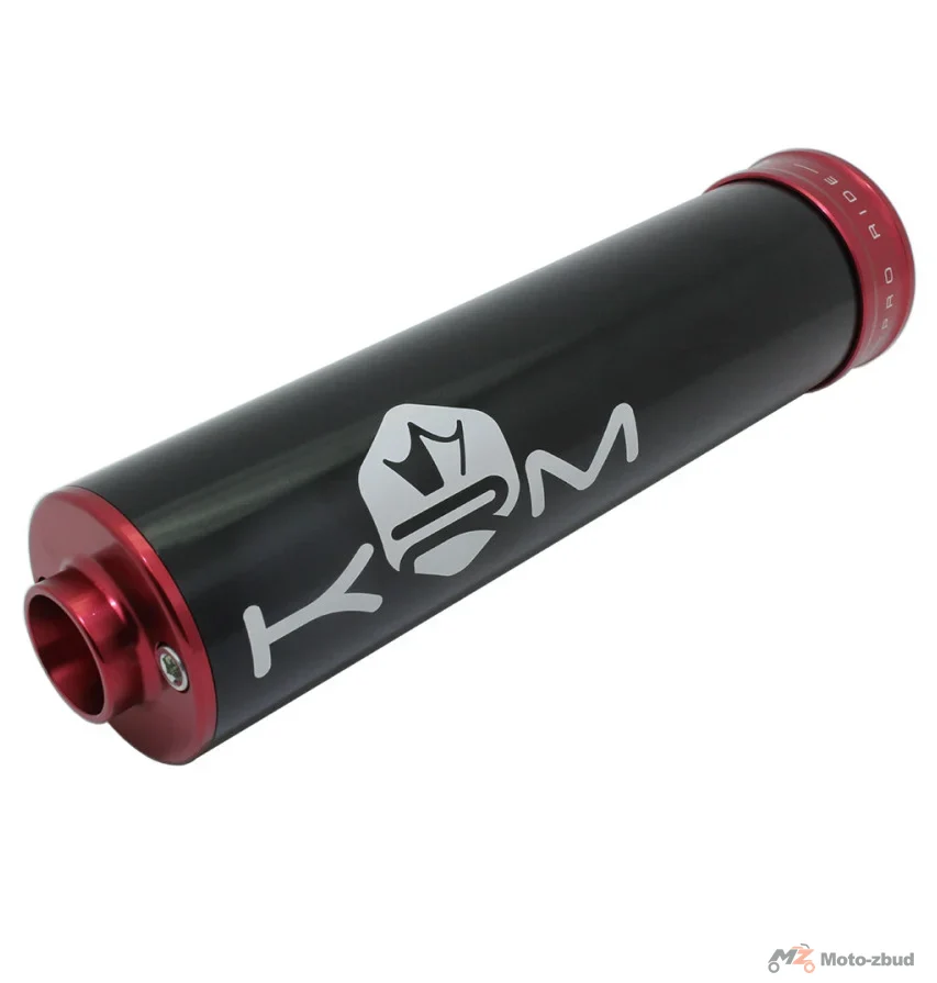 Końcówka wydechu KRM Pro Ride aluminium czarno czerwona 50-70 cm³ — ujęcie 1