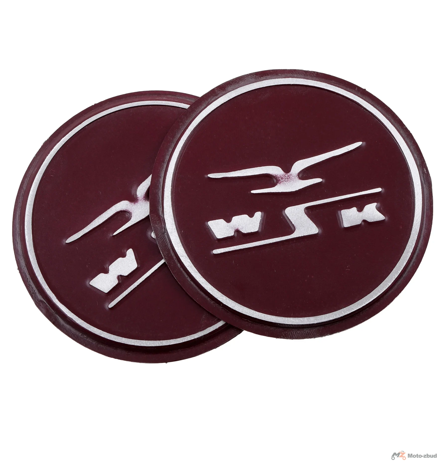 Emblemat zbiornika paliwa WSK aluminium tłoczony bordowy kpl. PL