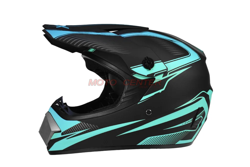 Kask crossowy MPX WL-905 czarny mat/niebieski L — ujęcie 2