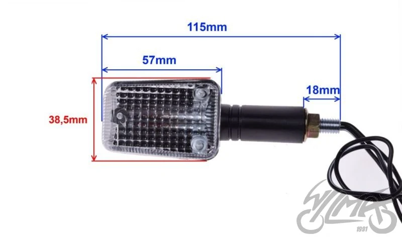 Kierunkowskaz mini długi, czarny, wariant jasny — BA9S 12 V 23 W, AL12791 — ujęcie 2
