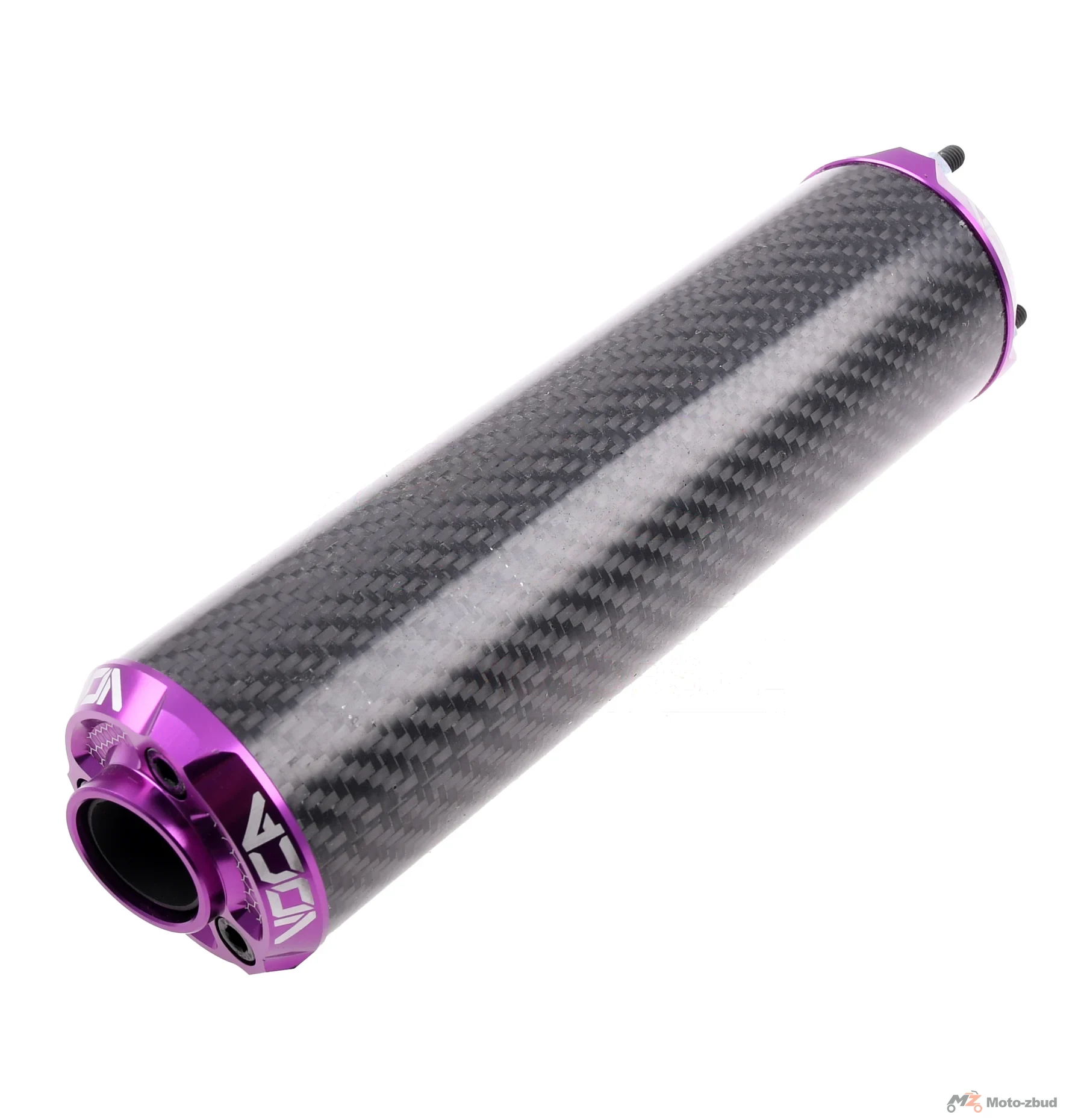 Końcówka wydechu VOCA bestia carbon CNC fioletowa — ujęcie 1