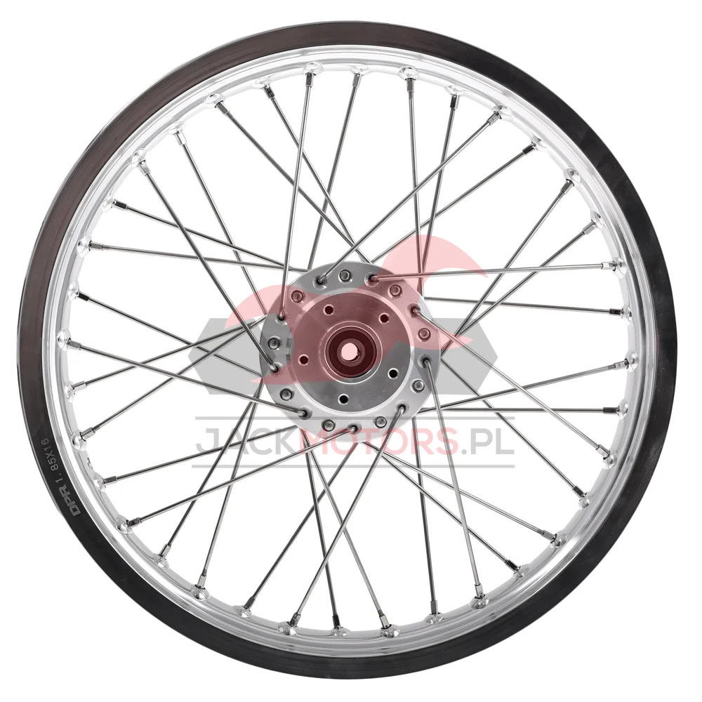 Koło jezdne Simson S51 1,85 × 16 aluminium DPR Classic srebrna piasta + szprychy INOX — ujęcie 3