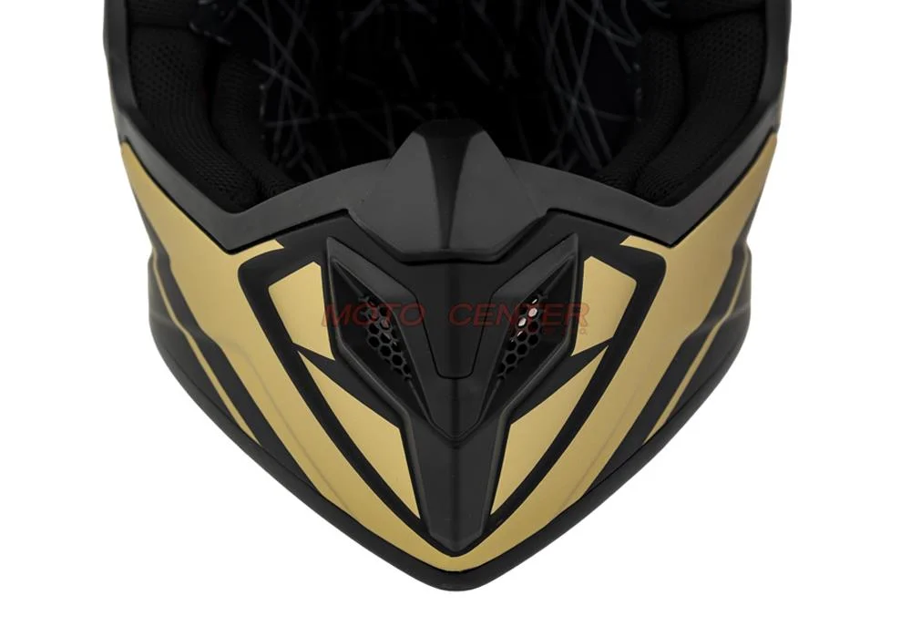 Kask crossowy BLEXX Dziecięcy MD-911 Junior czarny mat/złoty M Homologacja ECE 22.06 — ujęcie 4