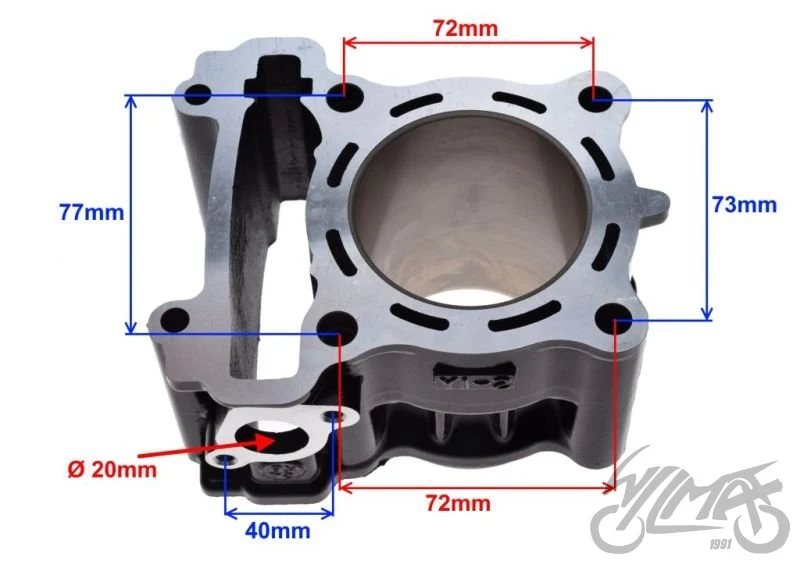 Cylinder do Yamahy YZF 125R 63,00 mm ceramiczny WM — ujęcie 2