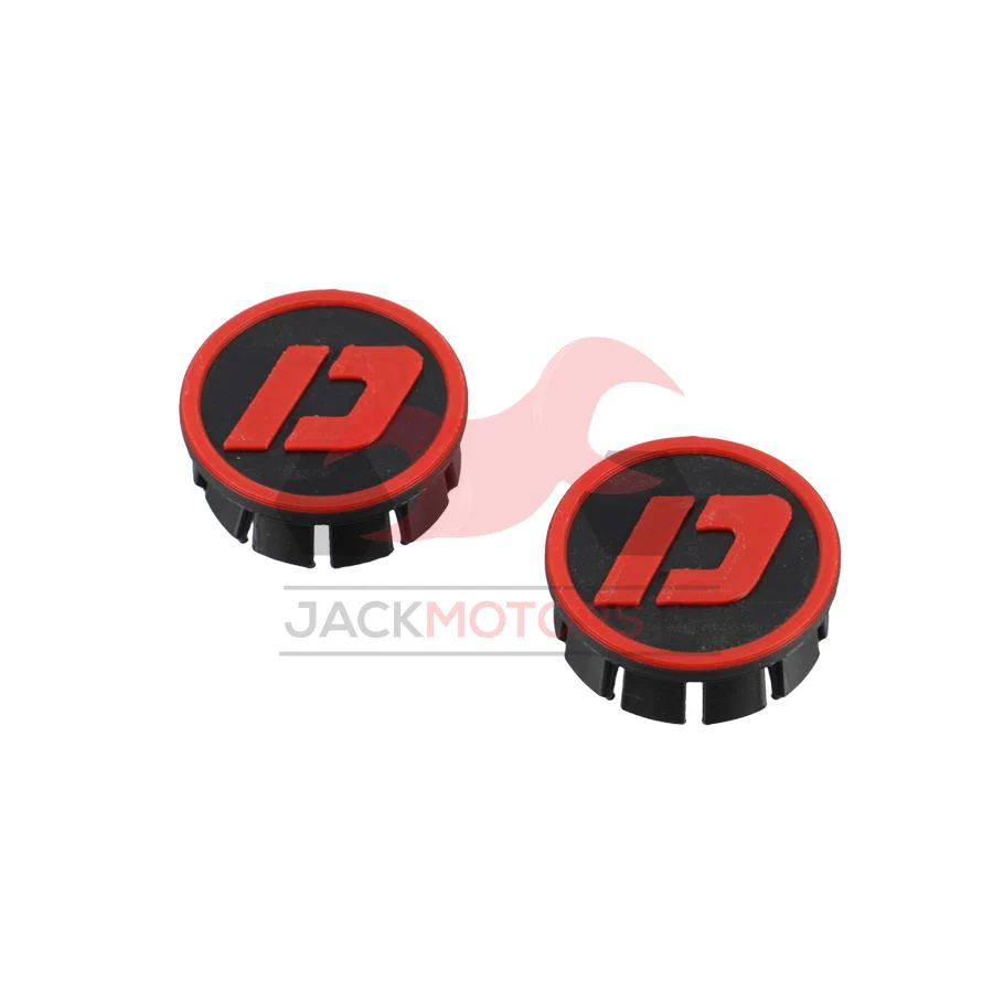 Zaślepki ramy Doppler Derbi Senda / Aprilia / Gilera 50cm³ czarno-czerwone kpl. — ujęcie 1