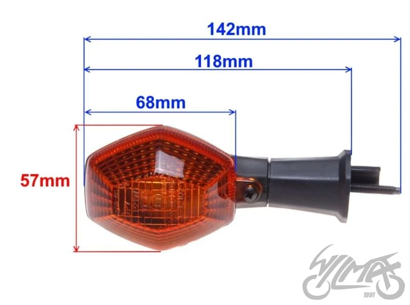 Kierunkowskazy przednie do Suzuki GSX-R 400 / 600 / 750 — para AL121011 — ujęcie 2
