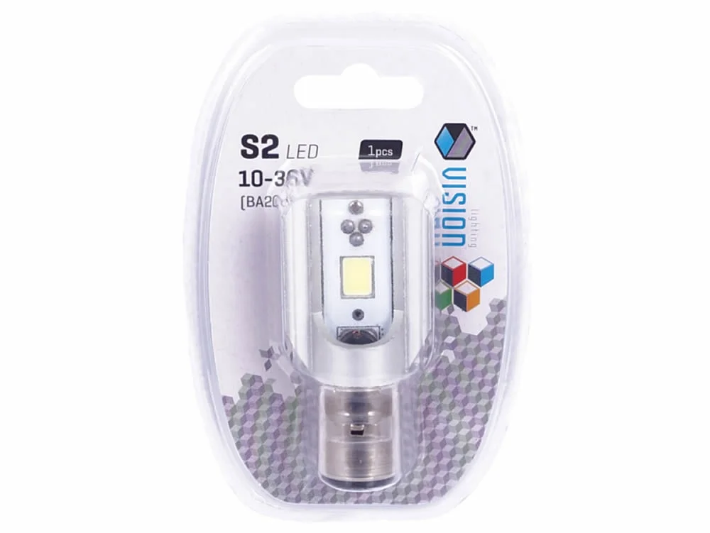 Żarówka BA20d S2 10-36V 2xCOB LED Cool White 6000K VISION (1szt.) — ujęcie 2