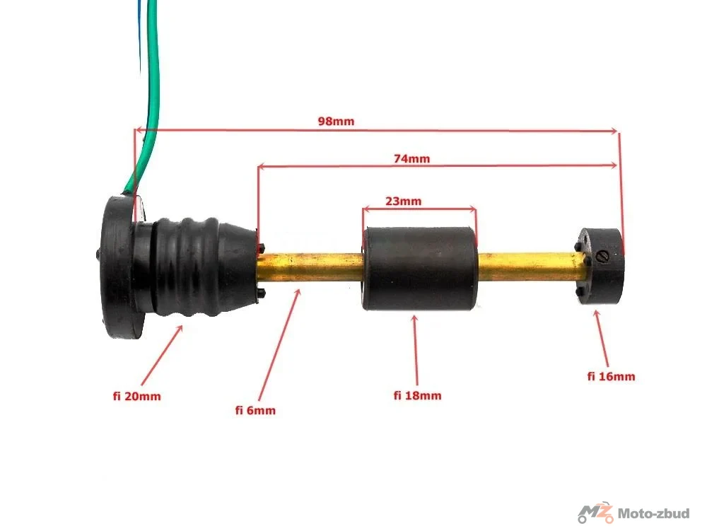 Czujnik poziomu oleju w dozowniku 50 cm³ skuter 2T Keeway Hurricane — ujęcie 2