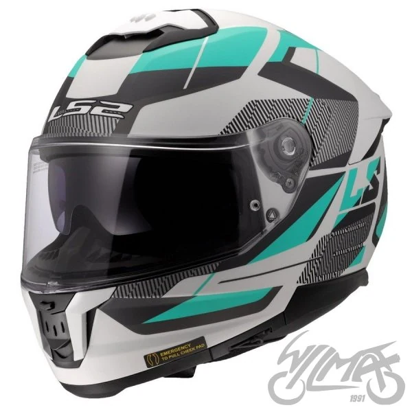 Kask LS2 FF808 Stream II Road M. Cyan Grey — rozmiar L — ujęcie 1