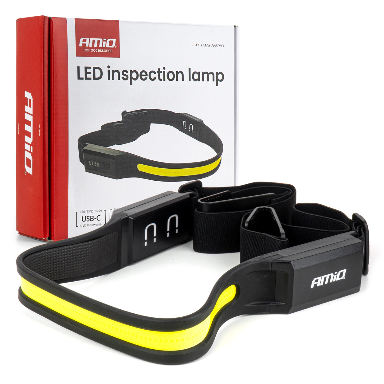 Magnetyczna lampa robocza COB z elastycznym pasem 4000 mAh