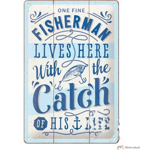 Tablica plakat 20 × 30 fisherman catch 22417