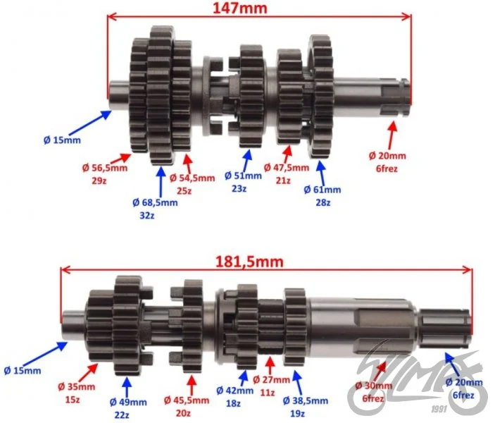 Wałek sprzęgłowy + zdawczy do Zipp VZ-2 — ujęcie 3