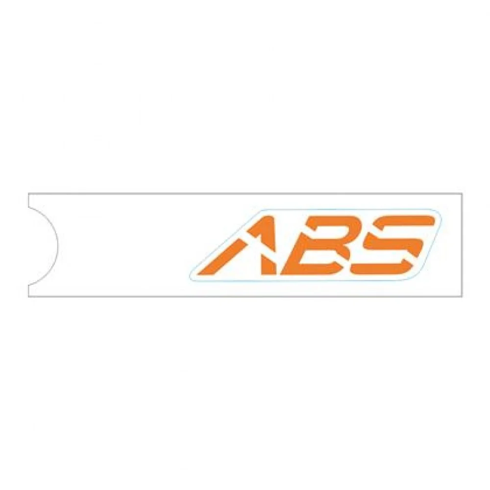 Naklejka "ABS" na błotnik przód pomarańcz lewa (nr kat.1210343-011000) (Zontes ZT 350-GK)