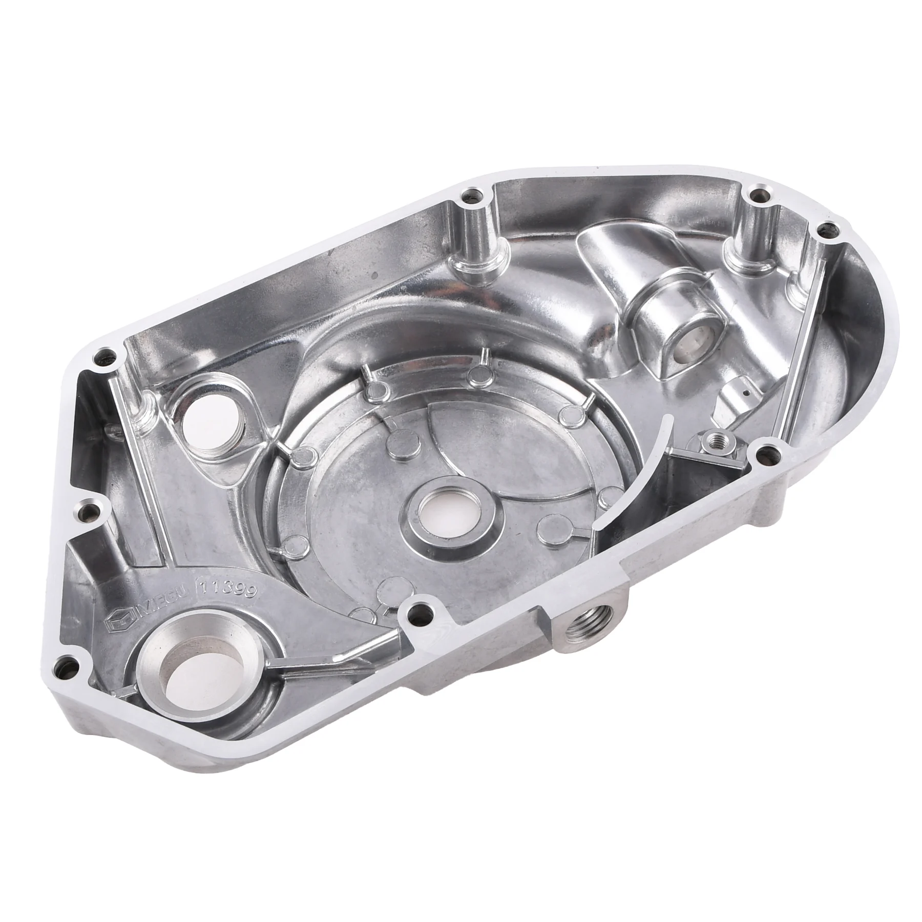 Pokrywa silnika Simson S51 SR50 lewa 5 biegów obrotomierz Ml-Megu aluminium polerowana — ujęcie 3