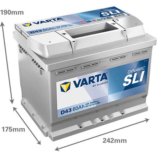 Akumulator 60 Ah 540A 242×175×190/L+ Varta 560127054K262 — ujęcie 2