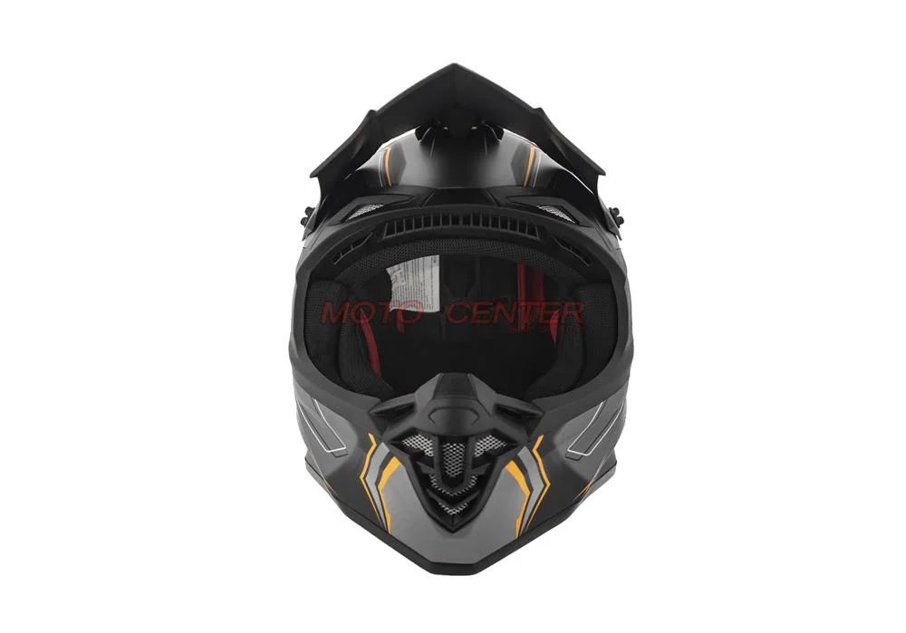 Kask crossowy BLEXX YS-217 czarny mat/grafit/pomarańczowy M Homologacja ECE R22.06 — ujęcie 3