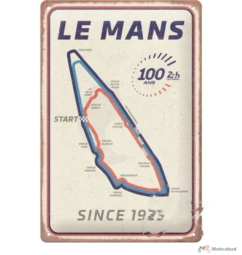Tablica plakat 20 × 30 24h le mans circuit 22394