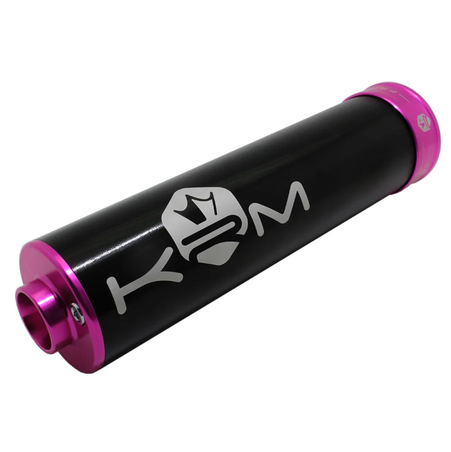 Końcówka wydechu KRM Pro Ride aluminium czarno różowa 50-70 cm³ — ujęcie 1