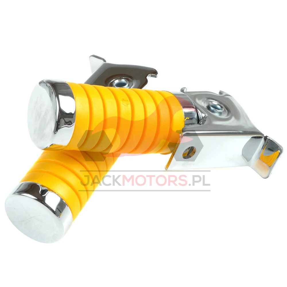 Podnóżki pasażera Simson żółte chrom PL — ujęcie 1