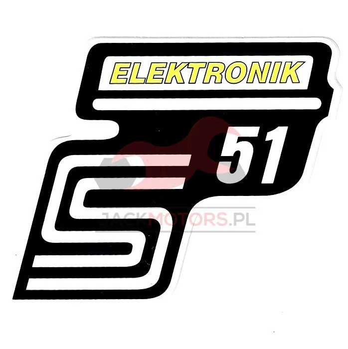 Naklejka Simson pokrywy elektronik żółta