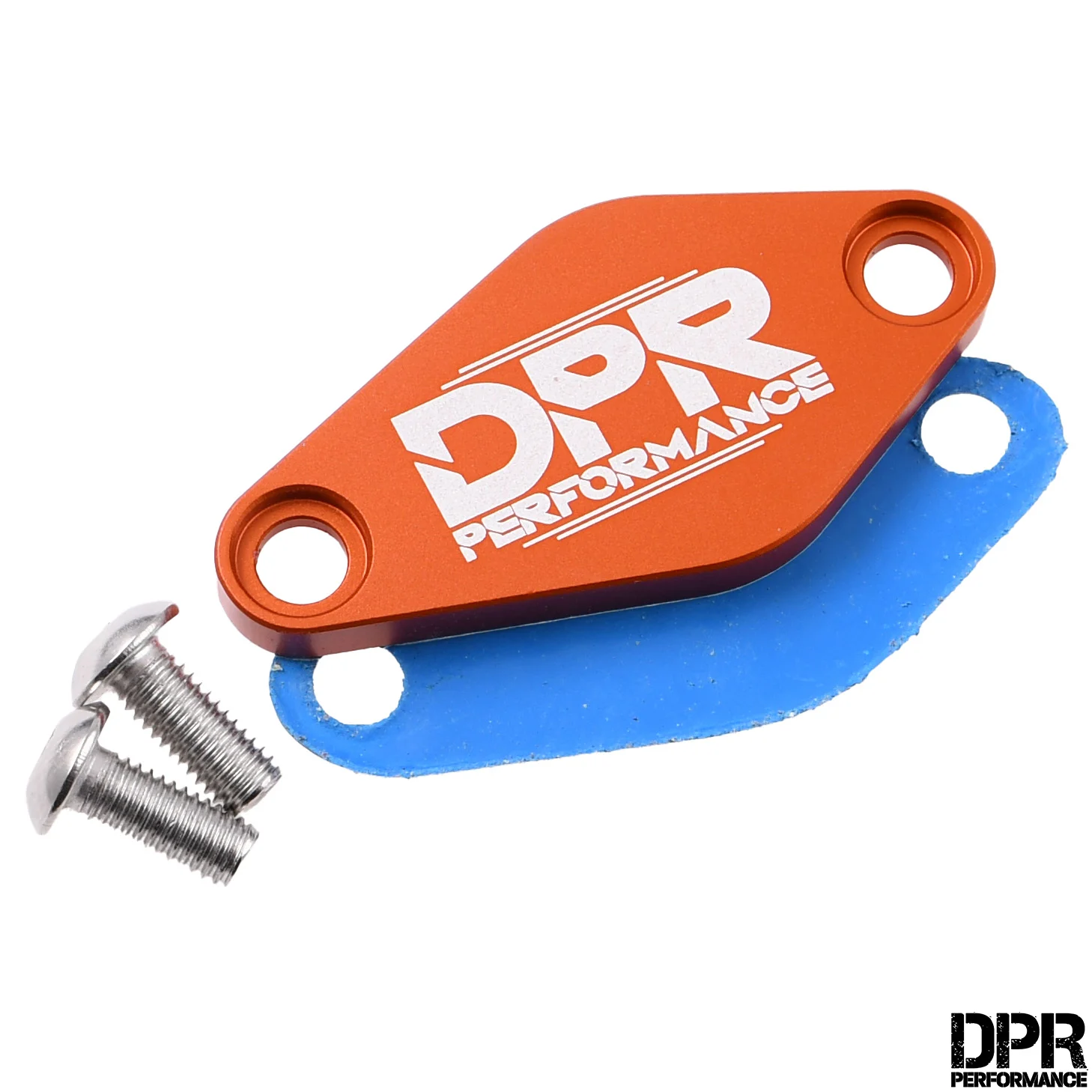 Zaślepka dozownika oleju pomarańczowa DPR Performance Minarelli AM6 / Derbi D50B0 EBS050 — ujęcie 1
