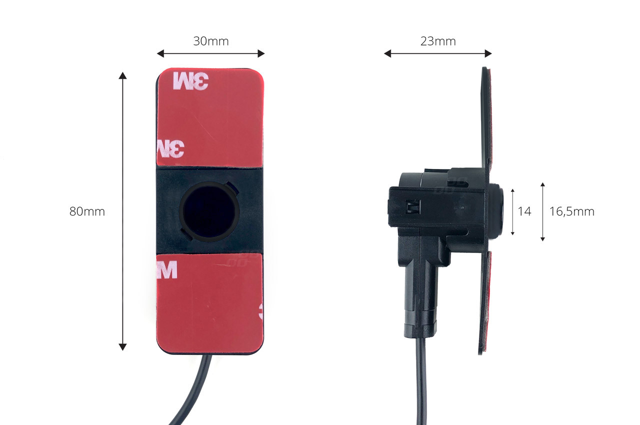 Zestaw czujników parkowania TFT01 4,3" z kamerą HD-308-LED 4 sensory czarne wewnętrzne — ujęcie 3