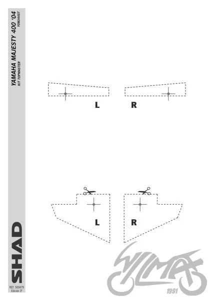 Stelaż kufra centralnego SHAD do Yamaha Majesty 400 / Majesty YP400 — ujęcie 5