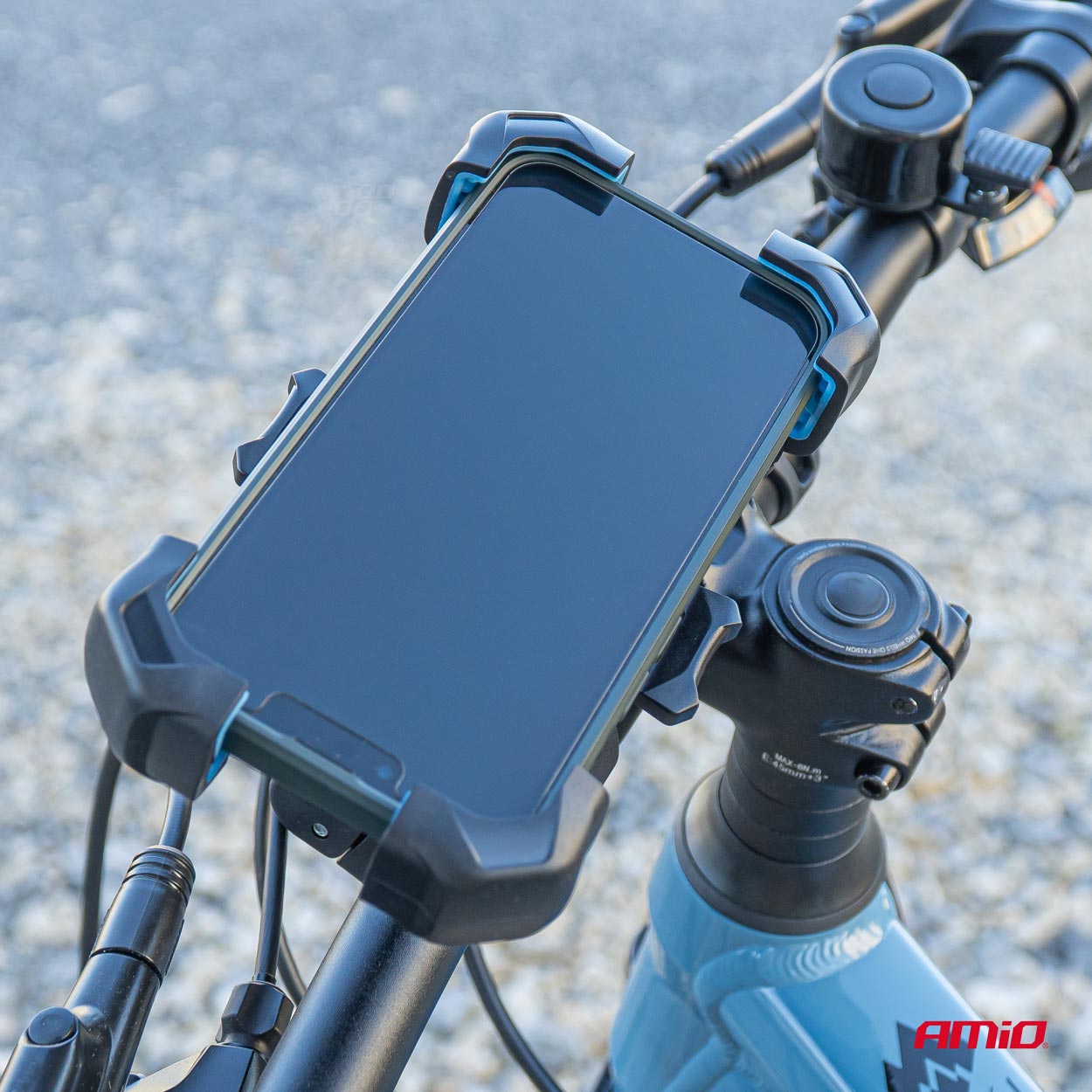 Uchwyt do telefonu na rower motocykl skuter hulajnogę obrotowy 360° — ujęcie 5