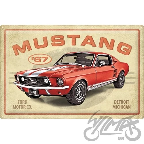 Tablica plakat 40 × 60 Ford mustang GT red 24017