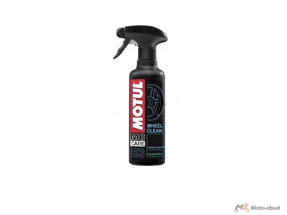 Motul E3 Wheel Clean 400 ml, skutecznie rozpuszcza smary, oleje, usuwa pył.