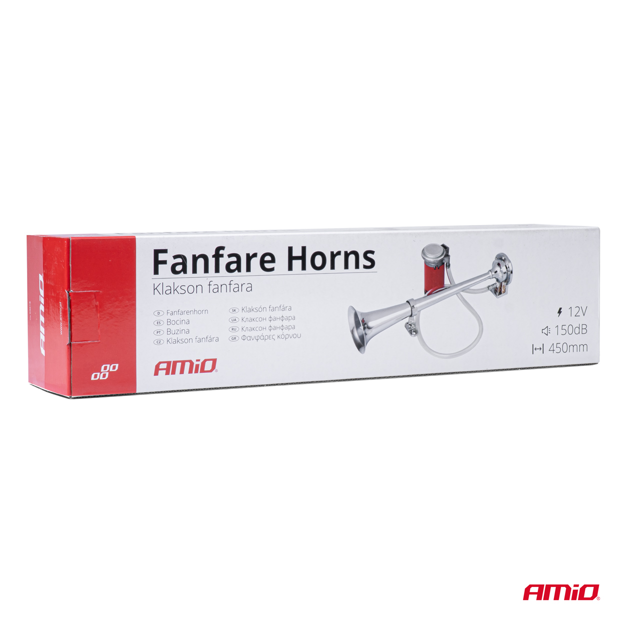 Klakson sygnał dźwiękowy fanfara chrom 12 V — ujęcie 6