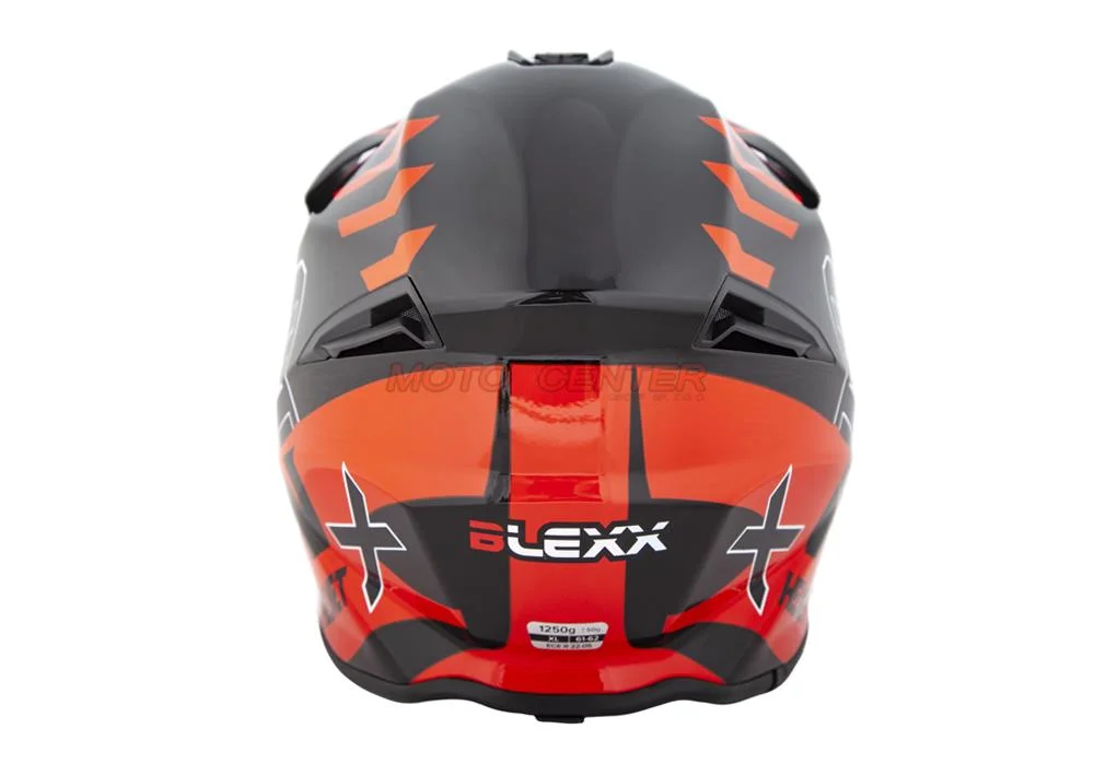 Kask crossowy BLEXX MD-902 zap. DD czerwony połysk rozmiar XL ECER22.06 — ujęcie 4