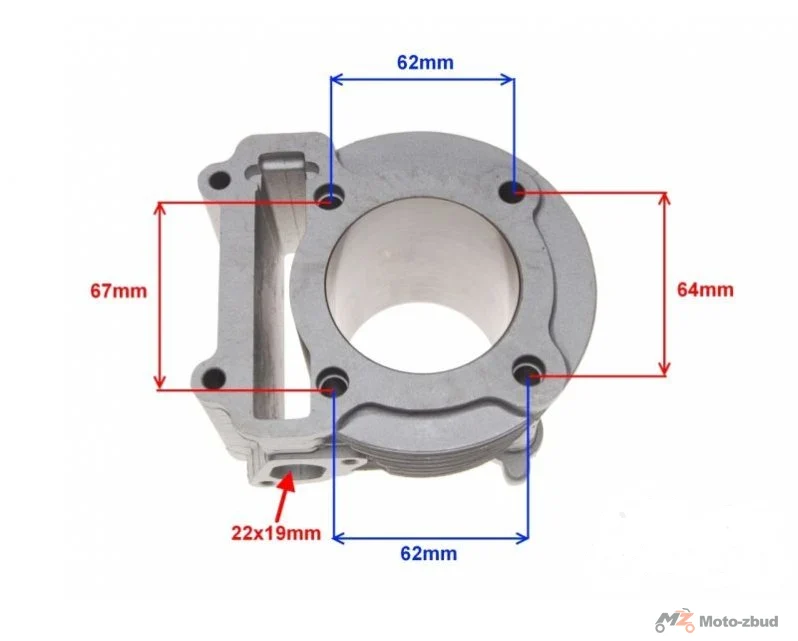 Cylinder ceramiczny 155 cm³ do Yamahy Cygnus 125 — 58,50 mm, bez tłoka — ujęcie 2