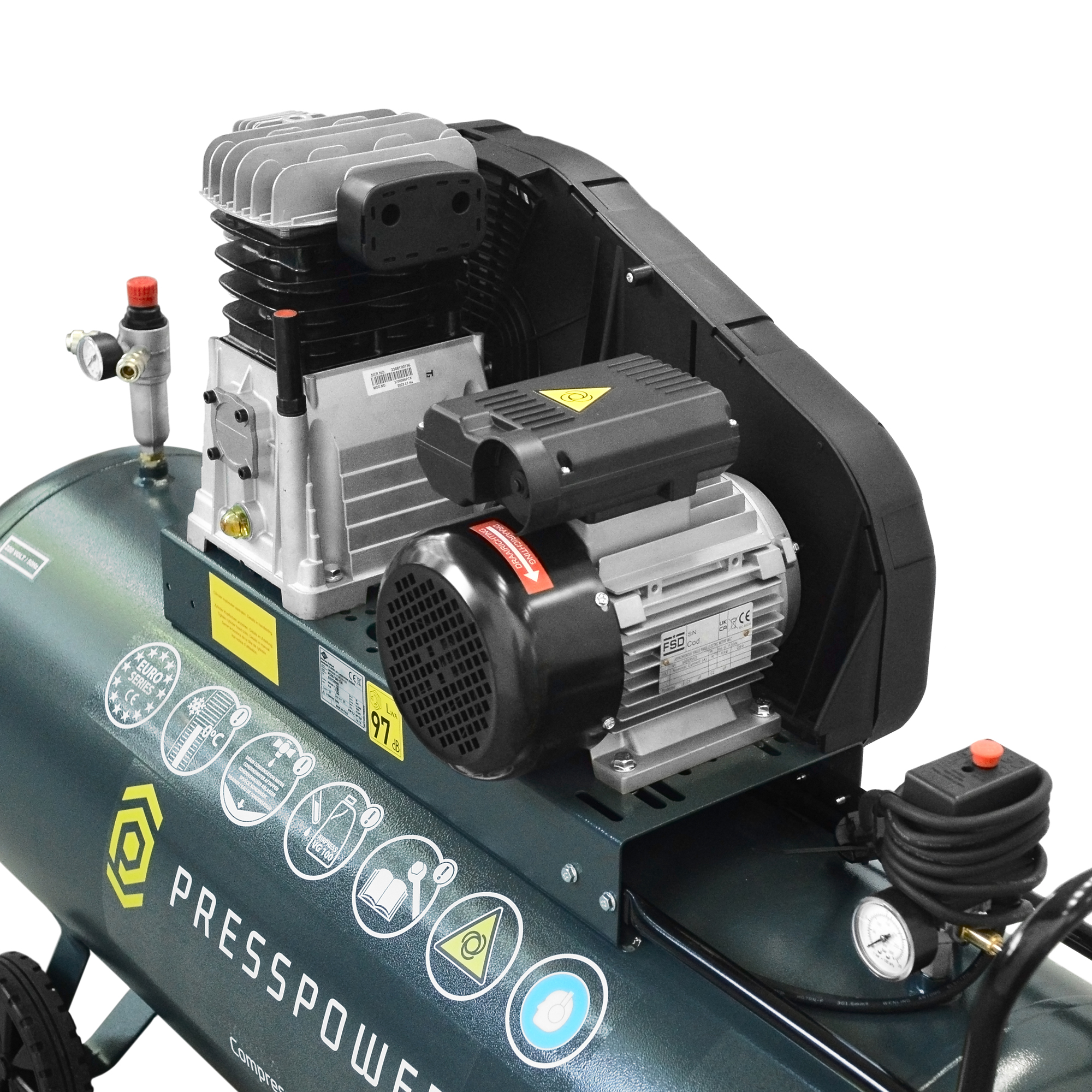 Kompresor tłokowy PRESSPOWER 200 l 230 V PC200/390-230 — ujęcie 3