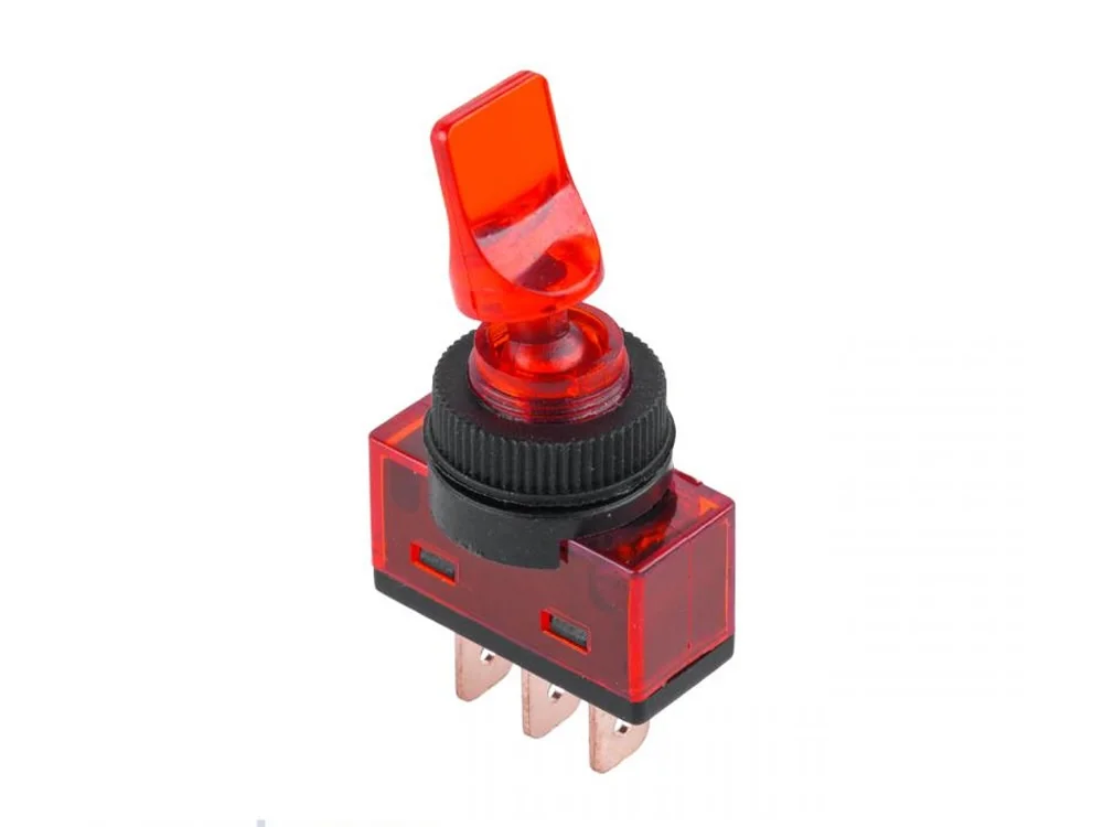 Włącznik / wyłącznik / przełącznik elektryczny ASW-14D czerwony