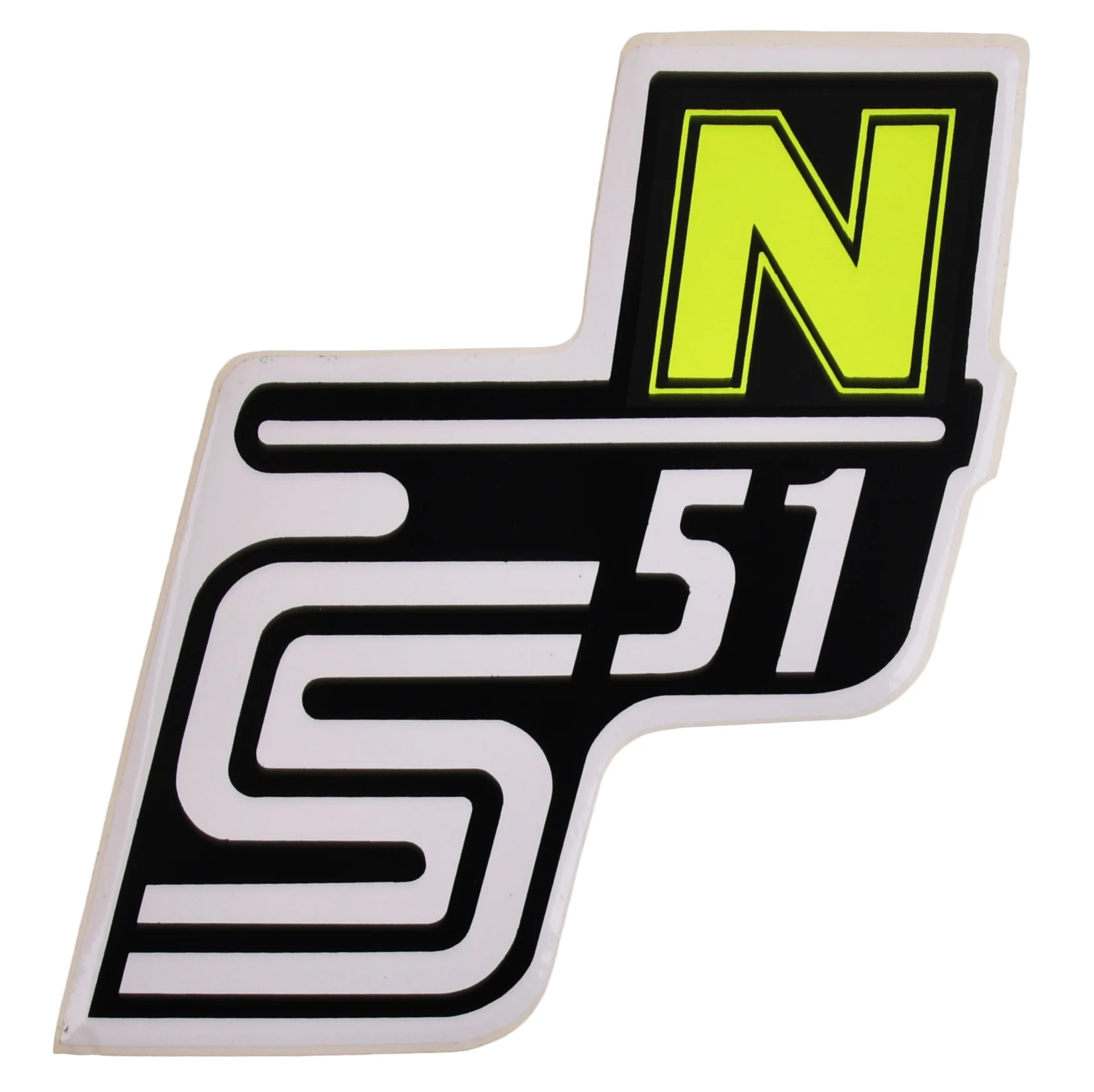 Naklejka Simson pokrywy S51N żółta fluo WGR — ujęcie 1