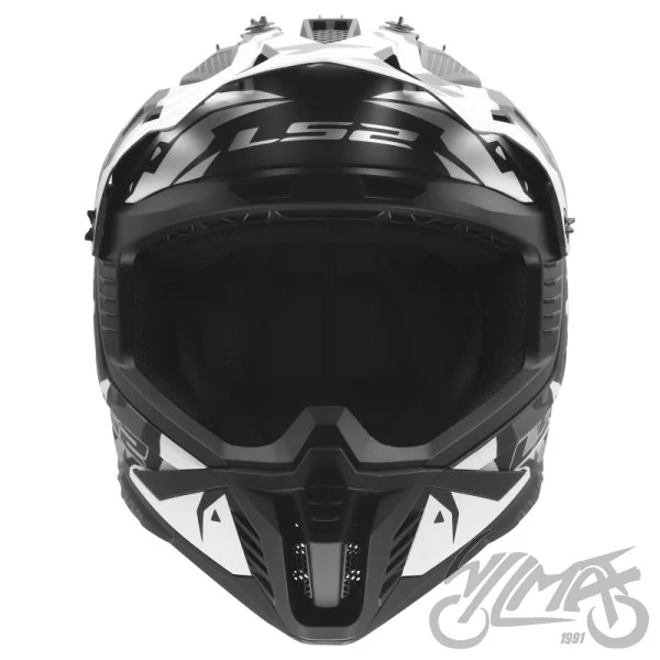 Kask LS2 MX708 Fast II Grotesk Black Grey — M — ujęcie 3