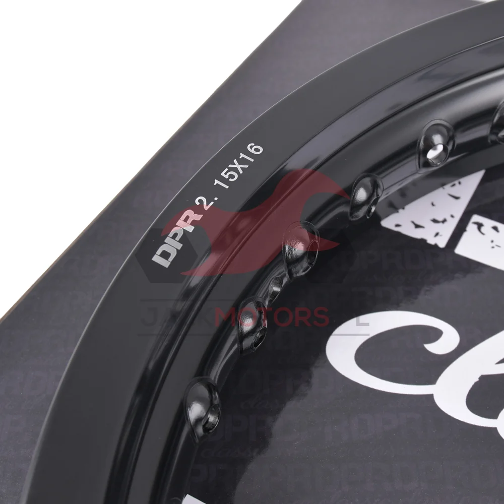 Obręcz koła Simson MZ ETZ 2,15 × 16 aluminiowa czarna DPR Classic — ujęcie 3