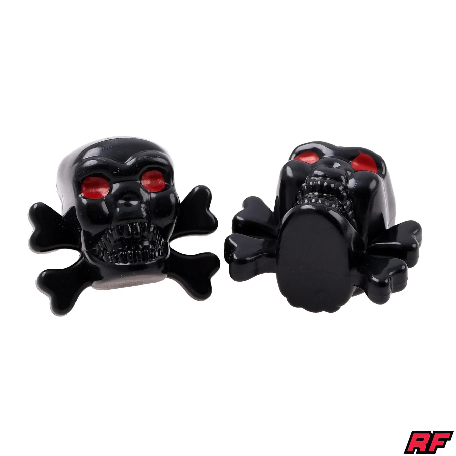Nakrętka wentyla Racing Force skull V1 czarna 2szt — ujęcie 1