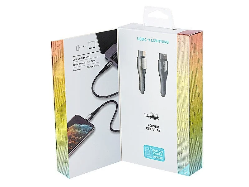 Kabel USB-C > LIGHTING 200cm mikfofibrowy MYWAY — ujęcie 2