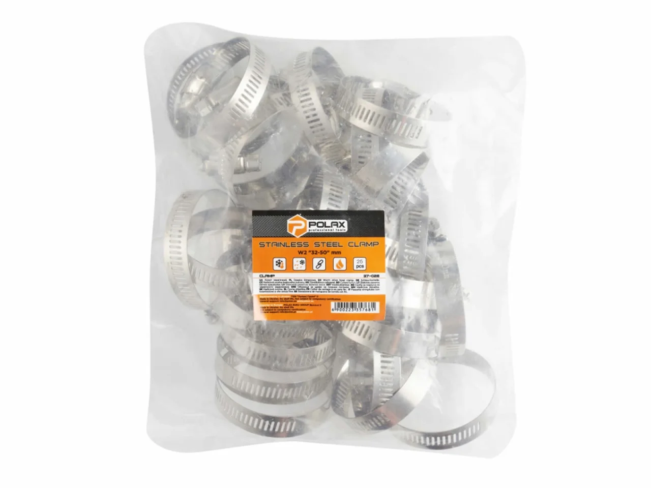 Opaska zaciskowa ślimakowa 32-50mm STAL NIERDZEWNA 25 szt. — ujęcie 2