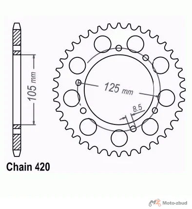 Napęd łańcuch zębatki DID + jt Derbi Senda Yamaha Aprilia stary typ · 14/48, DID standard, 136 — ujęcie 1
