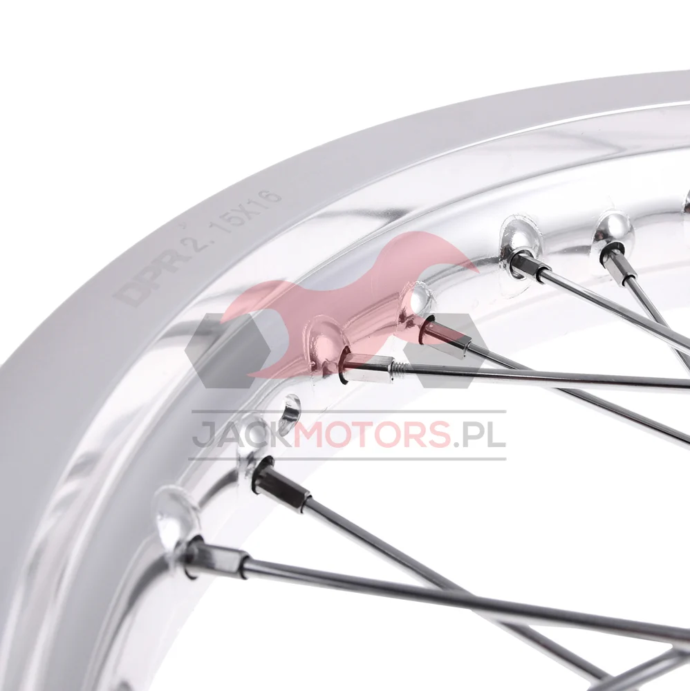 Koło jezdne Simson S51 2,15 × 16 aluminium DPR Classic czarna piasta + szprychy chrom — ujęcie 4